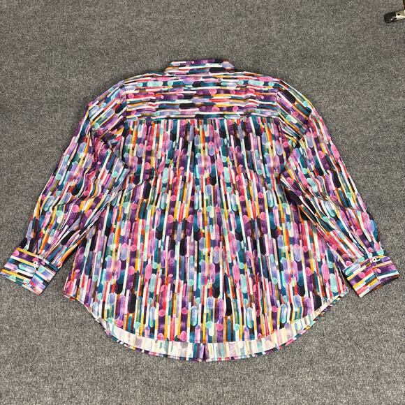 Foxcroft Margie Plus Multicolor Prism Long Sleeve Shirt NWT Size 1X - Picture 2 of 8